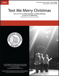 Text Me Merry Christmas SSAA choral sheet music cover Thumbnail
